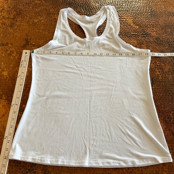 Jockey Racer Back Sports Tee. White. Size M - Picture 6 of 7